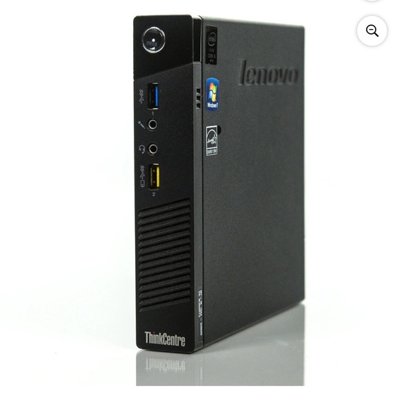 Windows 10 Lenovo ThinkCentre Black Mini PC Computer - Picture 1 of 3